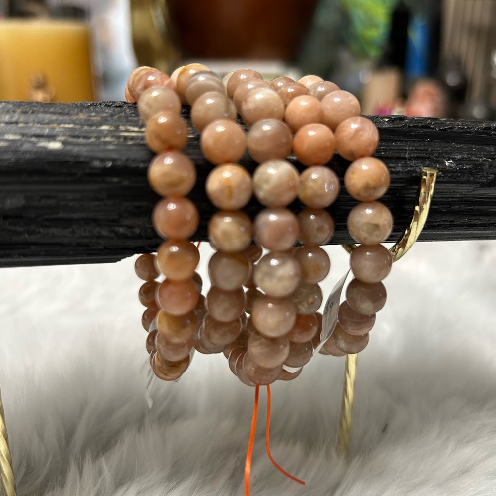PEACH MOONSTONE high quality bracelet